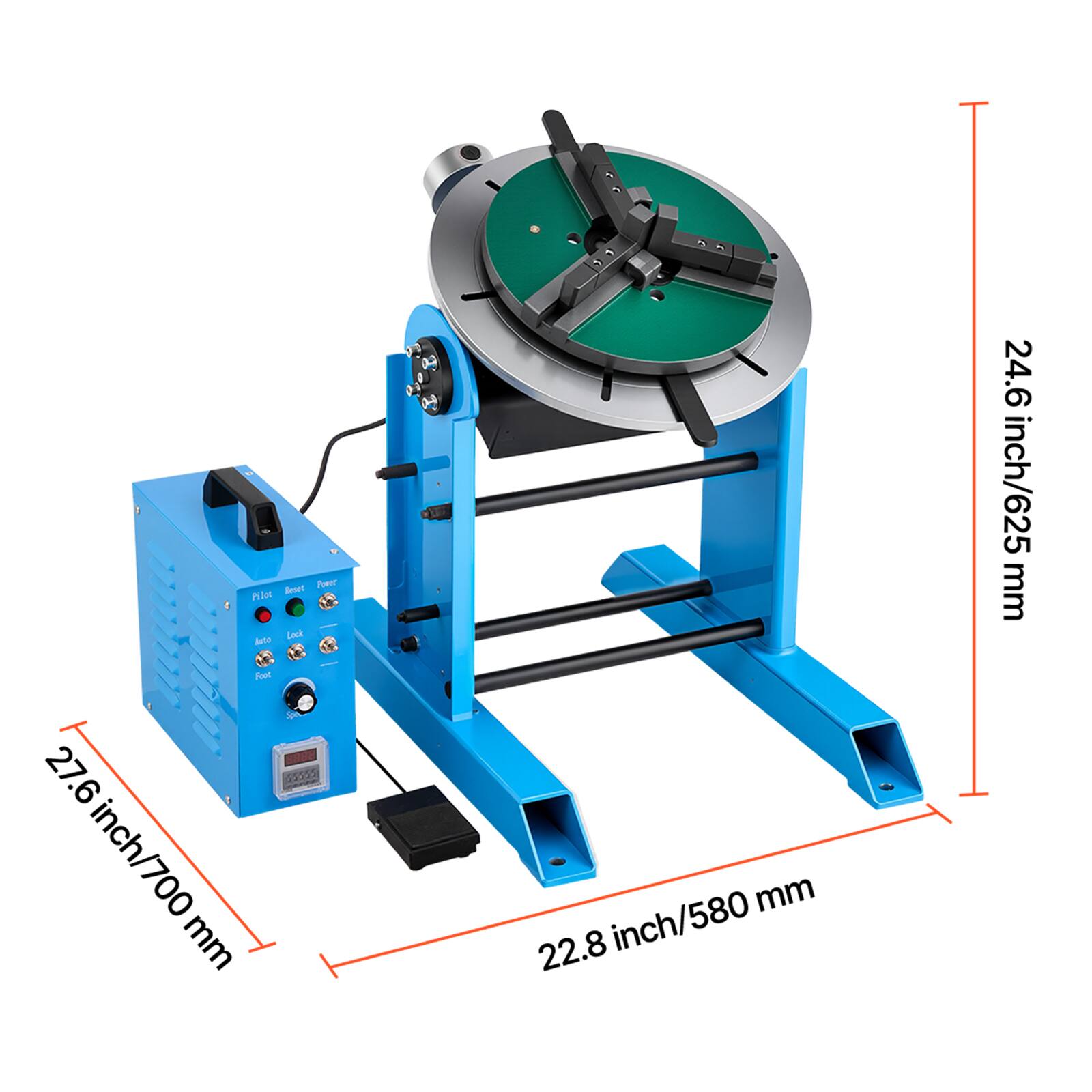 Preet Broet Podet Lok onud  
24.6 inch/625 mm  
Foot 27.6 inch/700 mm  
22.8 inch/580 mm