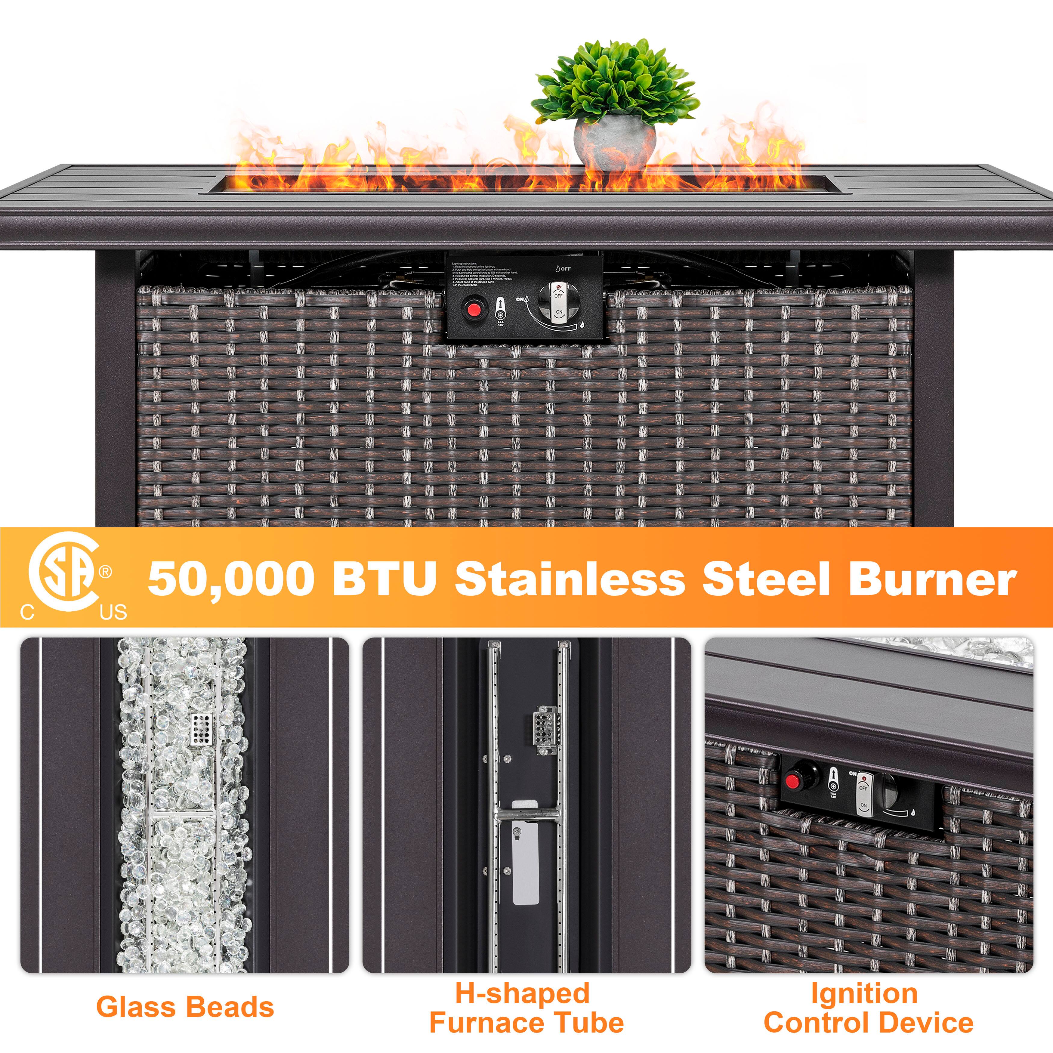 50,000 BTU Stainless Steel Burner

- Glass Beads
- H-shaped Furnace Tube
- Ignition Control Device