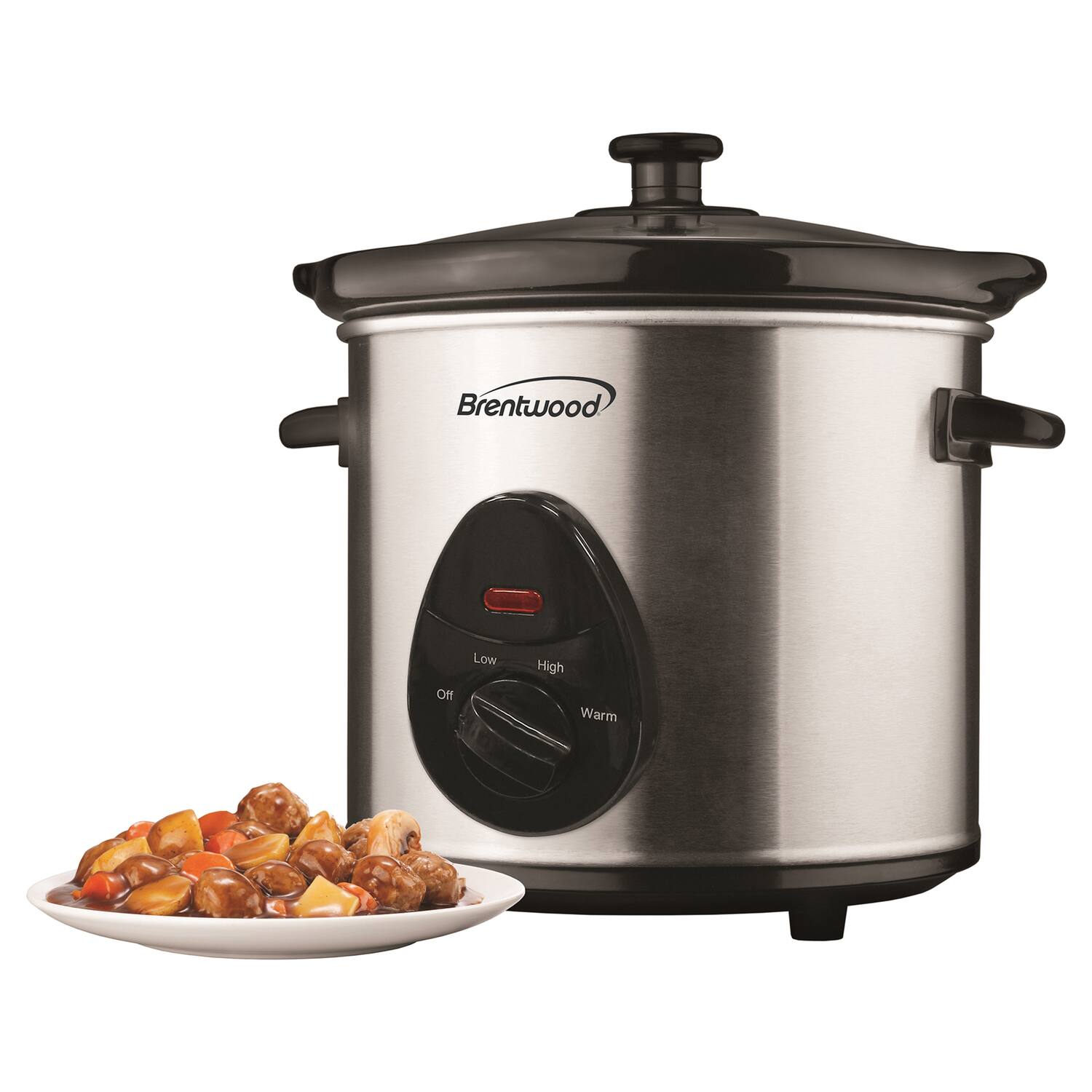 Brentwood - 3 QT Slow Cooker - Silver - Thumbnail 4