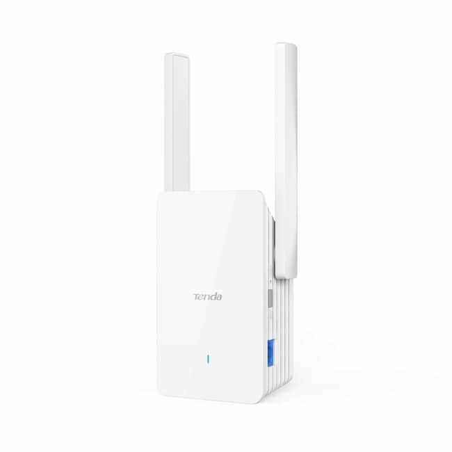 Tenda - A23 Dual Band Wi-Fi 6 IEEE 802.11 a/b/g/n/ac/ax 1.47 Gbit/s Wireless Range Extender - 2.40 GHz, 5 GHz - 1 x - White