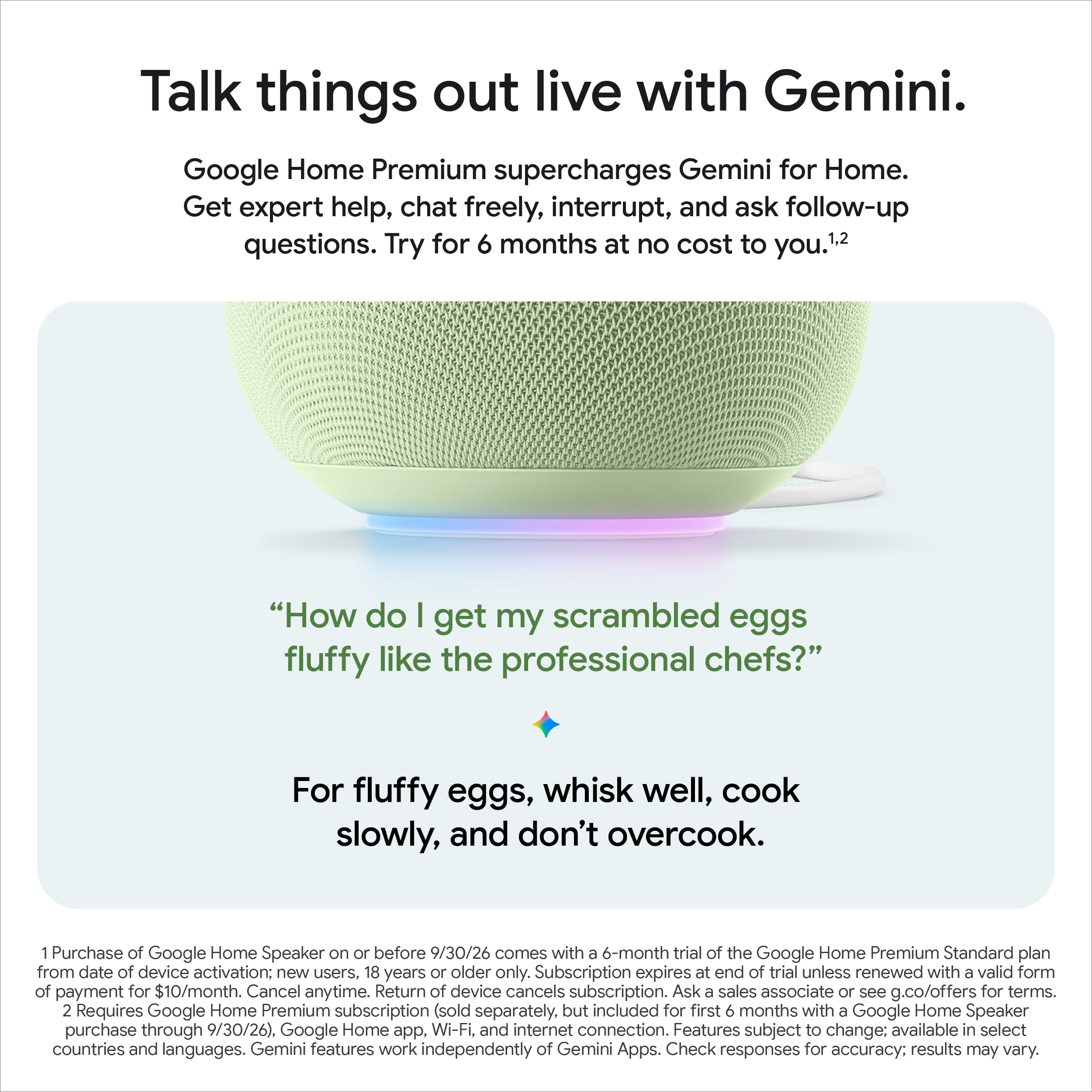 Google Home Speaker (Coming Spring 2026) Smart Speaker with Gemini