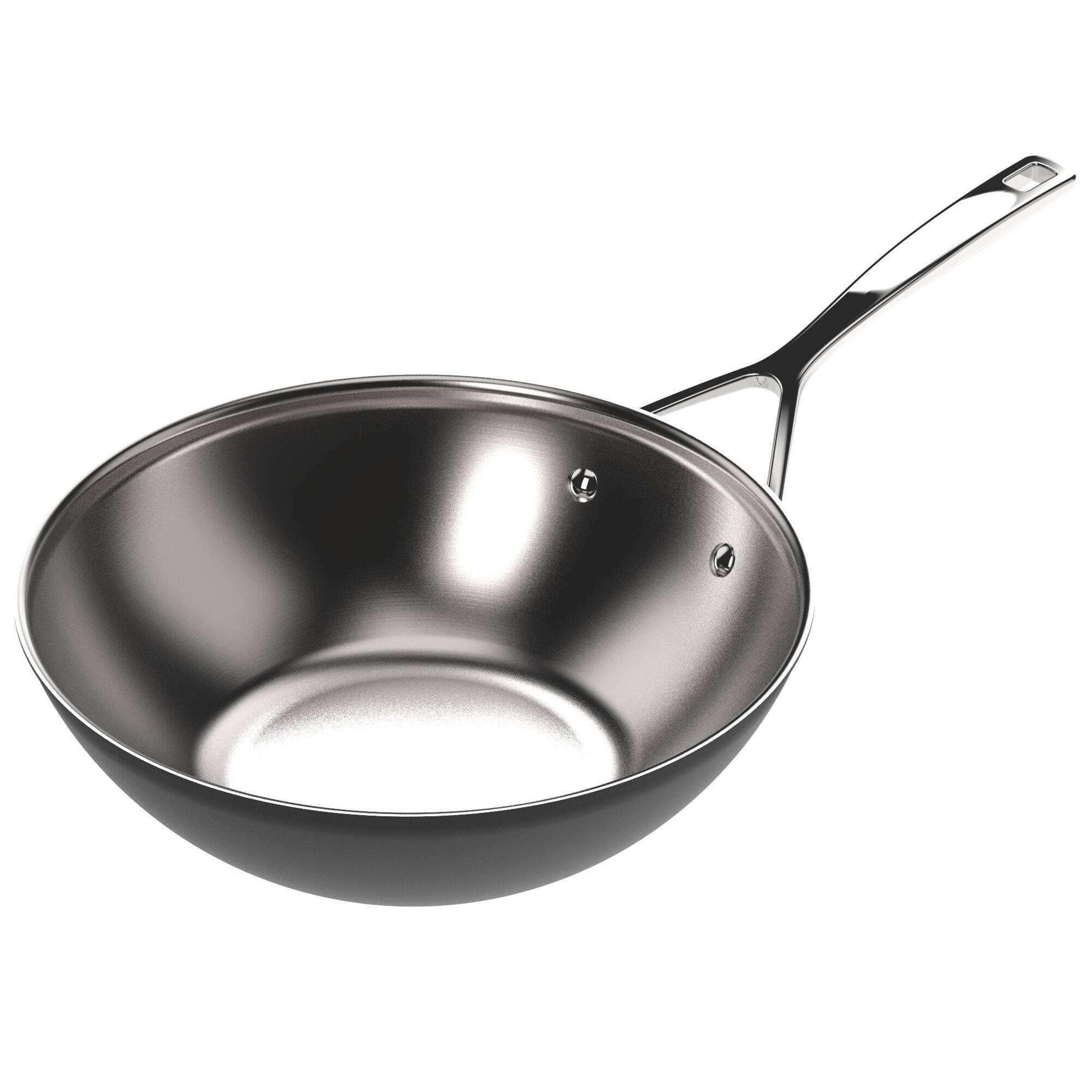 Alt View 6. Demeyere - Demeyere Black 5 Stainless Steel with Ceramic exterior coating 3.2-qt Wok - Black.