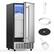 Front. Coolake - Coolake 15” W Under Counter Ice Maker 80lbs/day with 40lbs Storage, Auto-cleaning LCD Panel Built-in Outdoor Ice Machine - Silver.