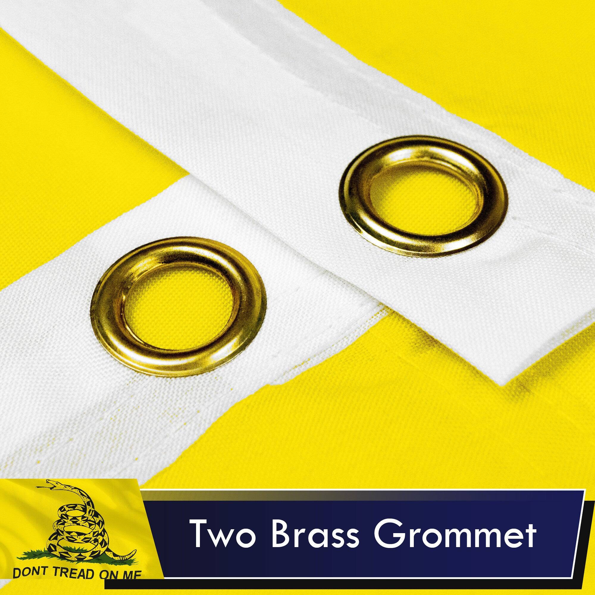 DONT TREAD ON ME  
Two Brass Grommet