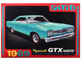 Skill 2 Model Kit 1969 Plymouth GTX Hardtop 1/25 Scale Model by AMT - Blue