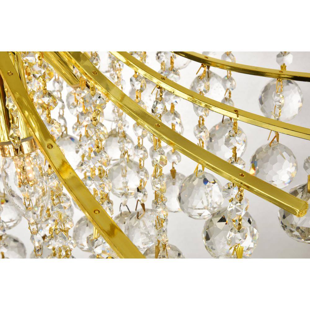 Left. Elegant Lighting - Toureg 11 light Gold Chandelier Clear Royal Cut Crystal - Gold.