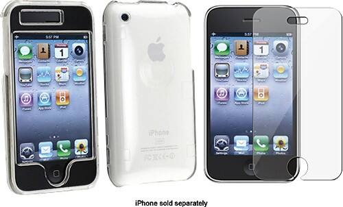 Angle Standard. eForCity - Bundle Snap-On Crystal Case for Apple® iPhone® 3G and 3GS - Clear.