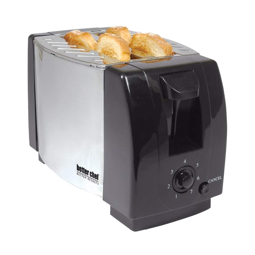 Angle. Better Chef - 2-Slice Toaster - Stainless steel.