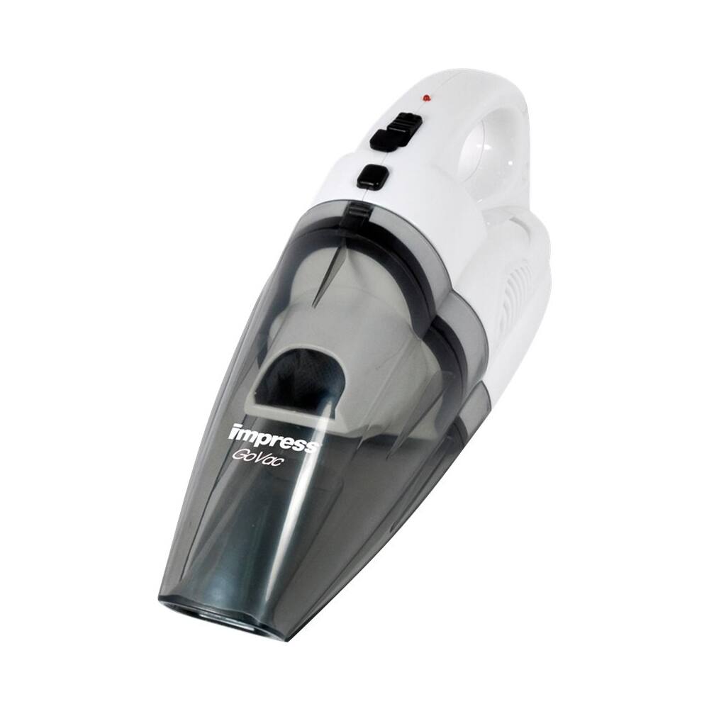 Front. Impress - GoVac Cordless Hand Vac - Gray, White.