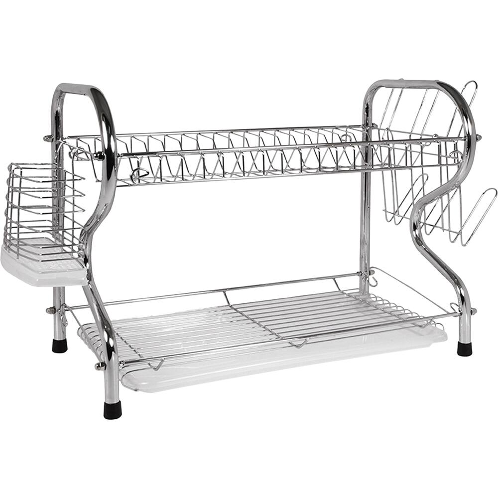 Angle. Better Chef - 16" Chrome Dish Rack - Chrome.