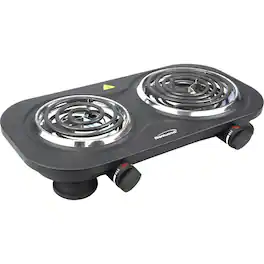 Brentwood - Electric Double Burner - Black
