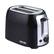 Angle. Better Chef - 2-Slice Extra-Wide-Slot Toaster - Black with stainless steel accents.