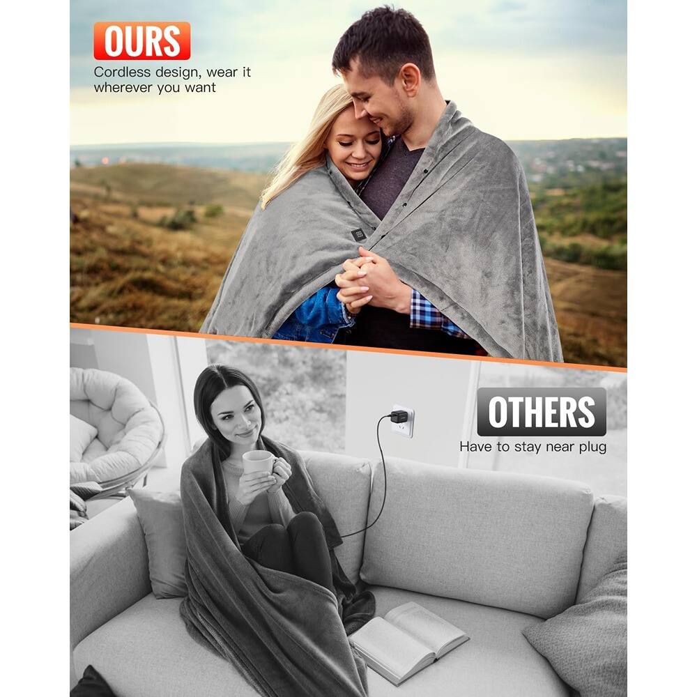 **OURS**  
Cordless design, wear it wherever you want

**OTHERS**  
Have to stay near plug