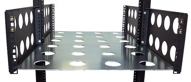 Front. RackSolutions - RackSolutions Heavy Duty Shelf Base - Black.