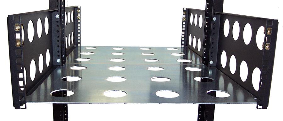 Front. RackSolutions - RackSolutions Heavy Duty Shelf Base - Black.