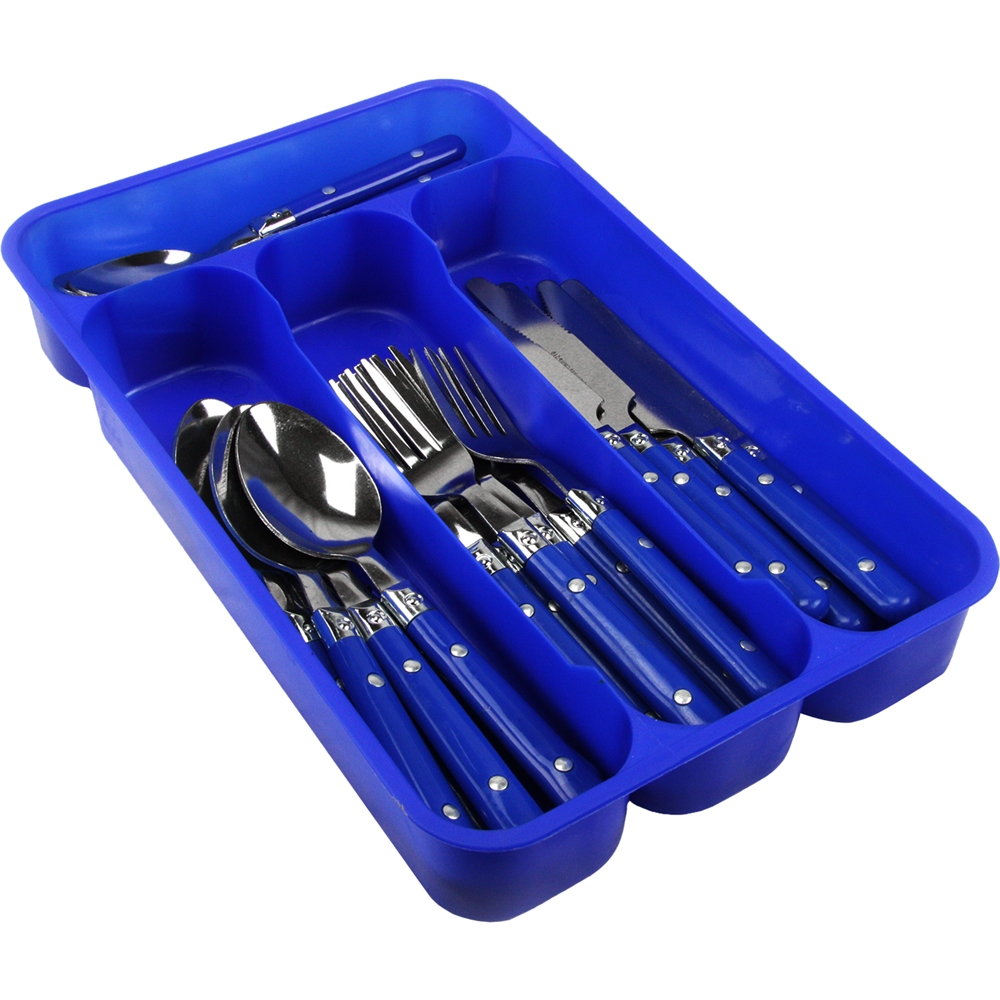 UPC 085081927415 product image for Gibson - Casual Living 24-Piece Flatware Set - Blue | upcitemdb.com