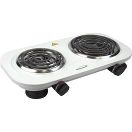 Brentwood - Electric Double Burner - White