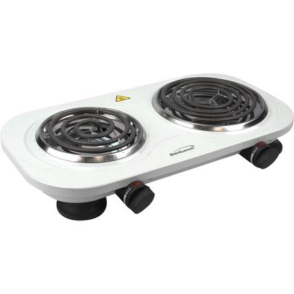 Angle. Brentwood - Electric Double Burner - White.