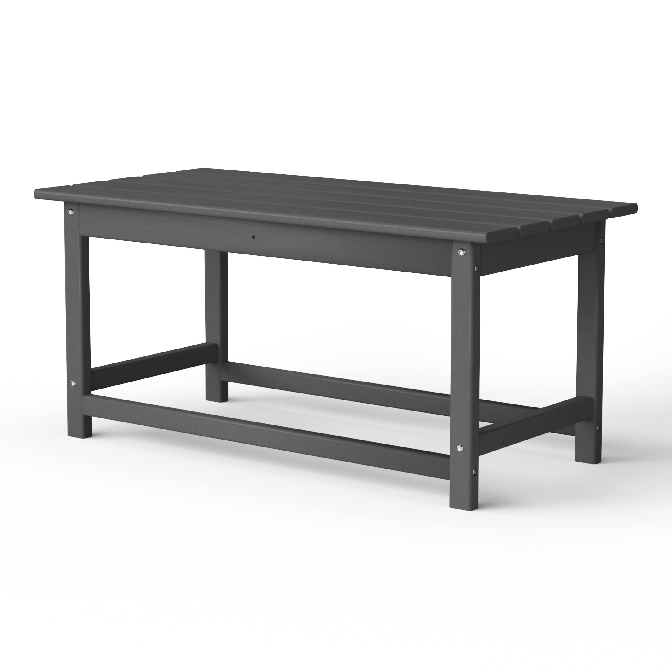 Back. WestinTrends - WestinTrends Malibu 35" length outdoor Coffee table for Adirondack chair - Gray.
