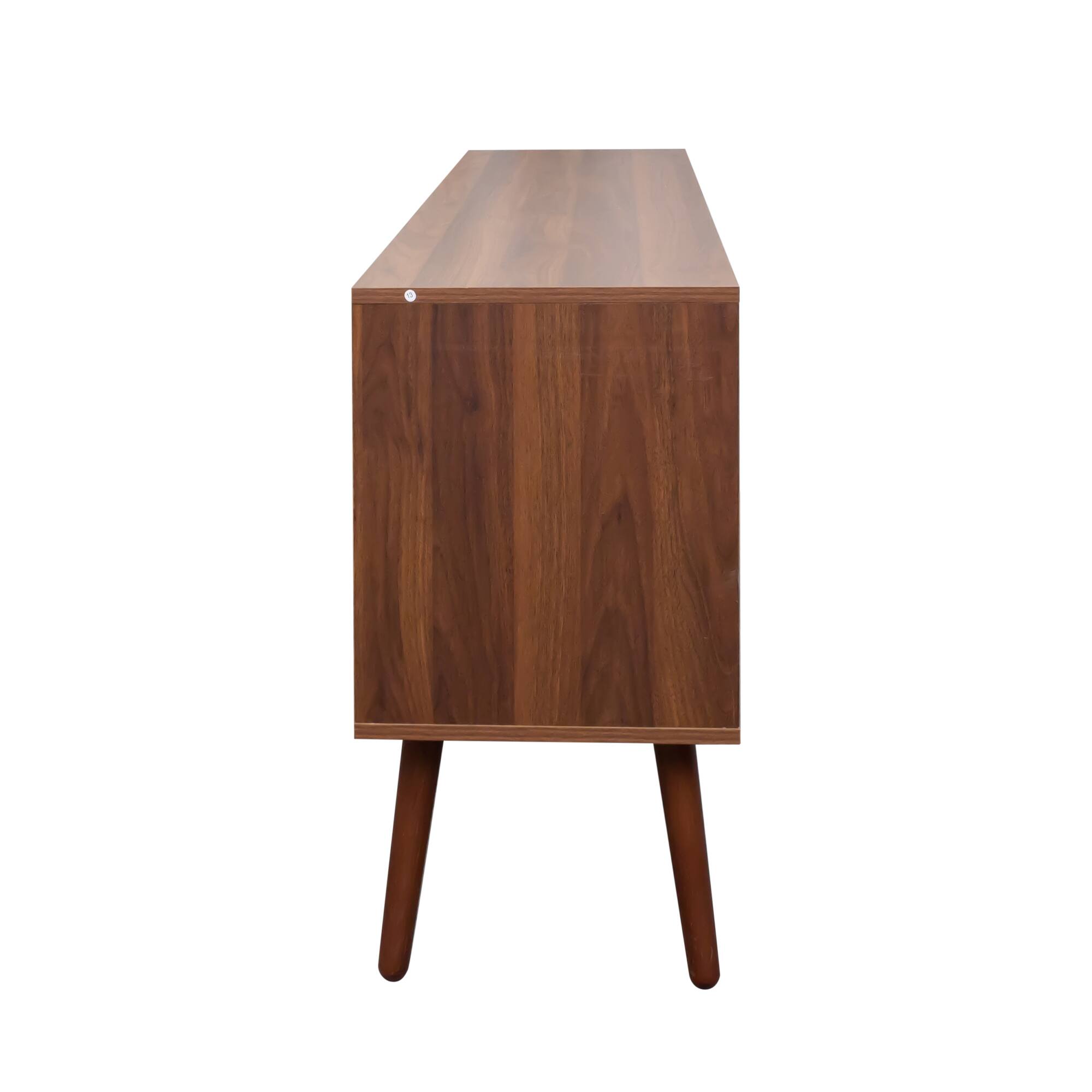 Alt View 1. APRILSOUL - TV Stand Use in Living Room Furniture with 1 storage and 3 shelves Cabinet - Walnut.