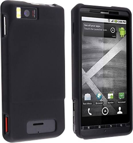 Angle Standard. eForCity - Bundle Hard Case for Motorola DROID X and DROID X2 Daytona Mobile Phones - Black.