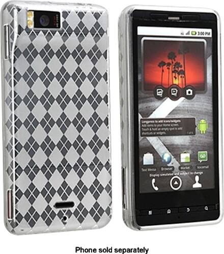 Angle Standard. eForCity - Bundle Clear Argyle TPU Rubber Skin Case.