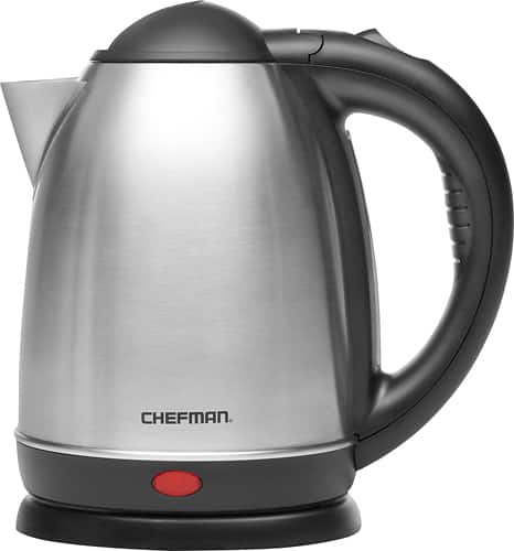 Chefman - 1.7L Electric Kettle - Stainless steel - Angle