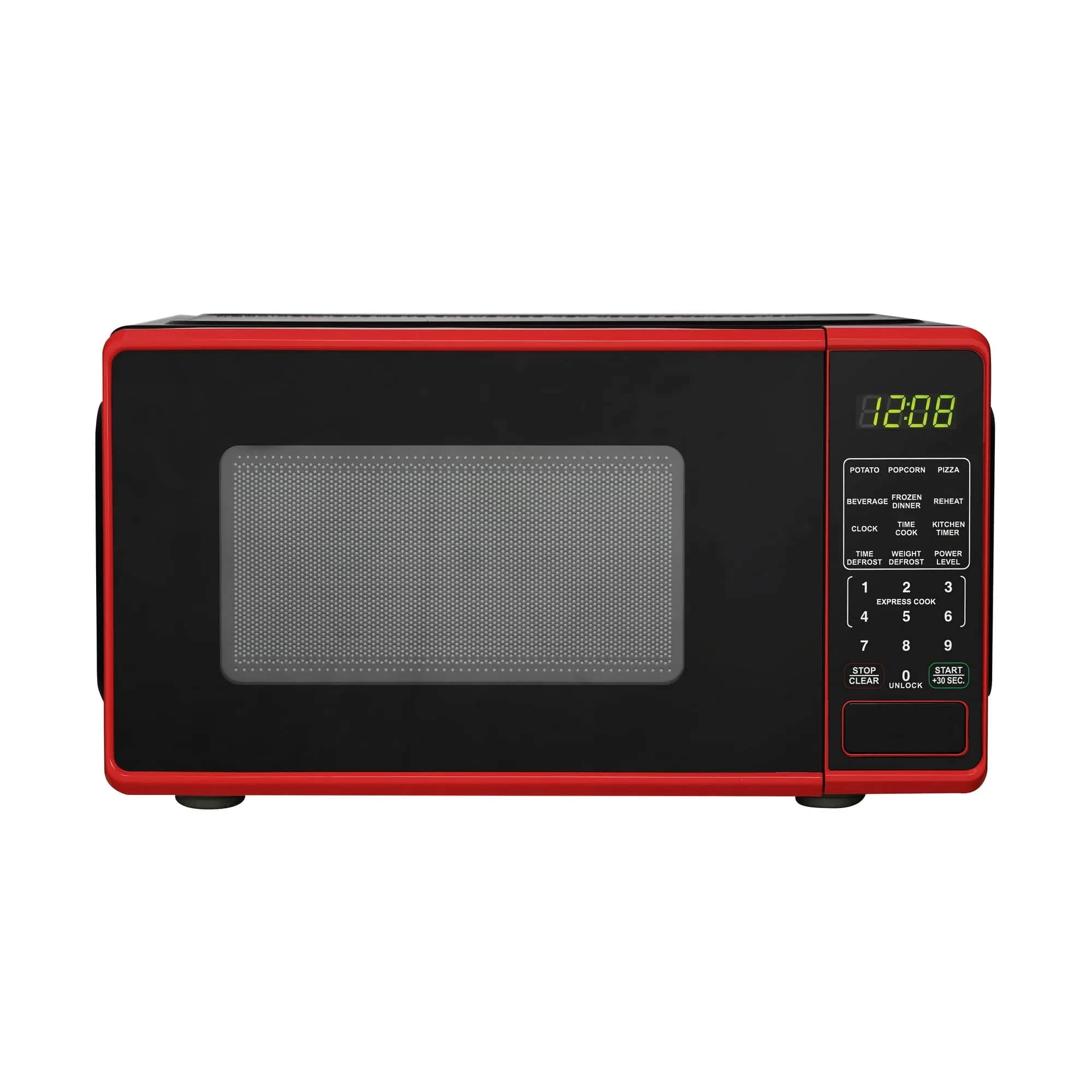 Forest'nSky - 0.7 Cu Ft 700W Countertop Microwave, Sensor Cook, Easy Clean - Red