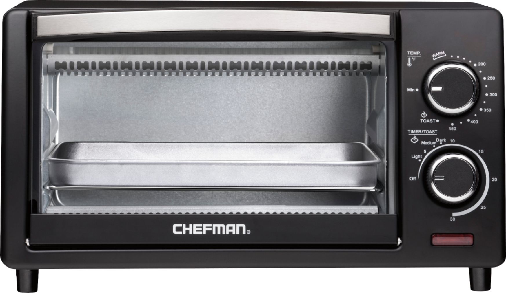 Best Buy: Chefman 25 L Analog Air Fryer Toaster Oven, 6 Slice, Convection  w/ Auto Shut-Off, 60 Min Timer Stainless Steel/Black RJ50-M