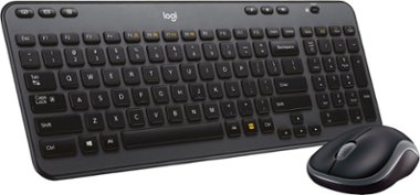 Logitech - MK360 Full-size Wireless Scissor Keyboard and Mouse - Black - Front_Zoom