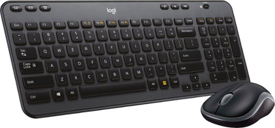 Front Zoom. Logitech - MK360 Full-size Wireless Scissor Keyboard and Mouse - Black.