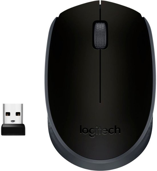 Logitech M170 Wireless Compact Optical Ambidextrous Mouse Black 910-004940  - Best Buy
