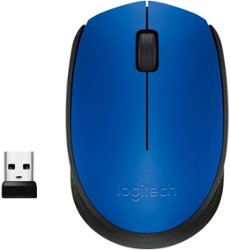 Logitech - M170 Wireless Compact Optical Ambidextrous Mouse - Blue - Front_Zoom