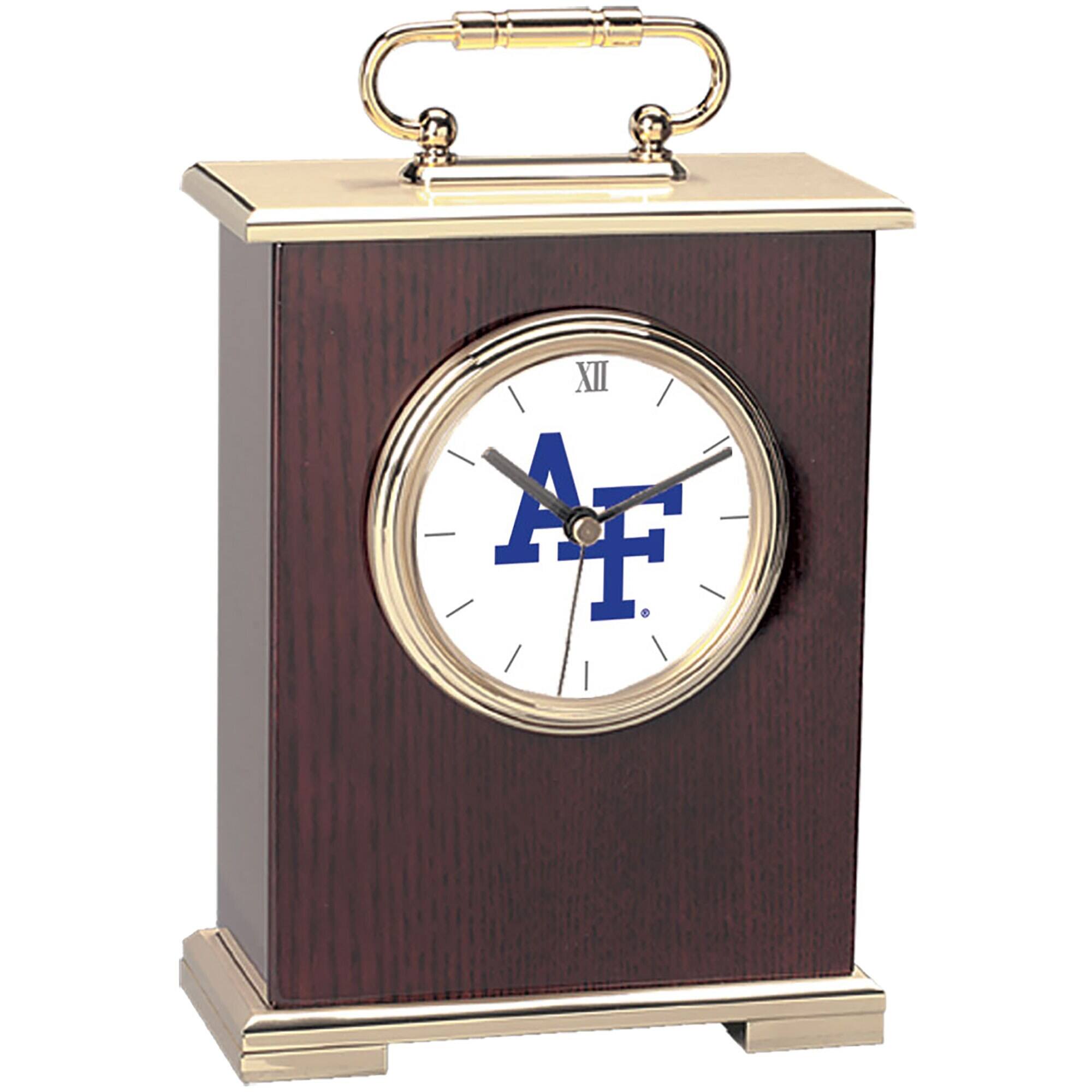 Front. Jardine - Gold Air Force Falcons Carriage Clock - Gold.