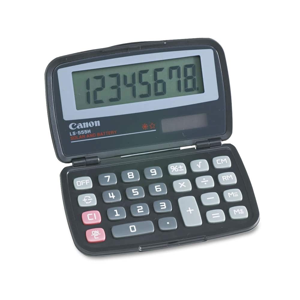 Canon - 4009A006 LS555H 8-Digit LCD Handheld Foldable Pocket Calculator - false