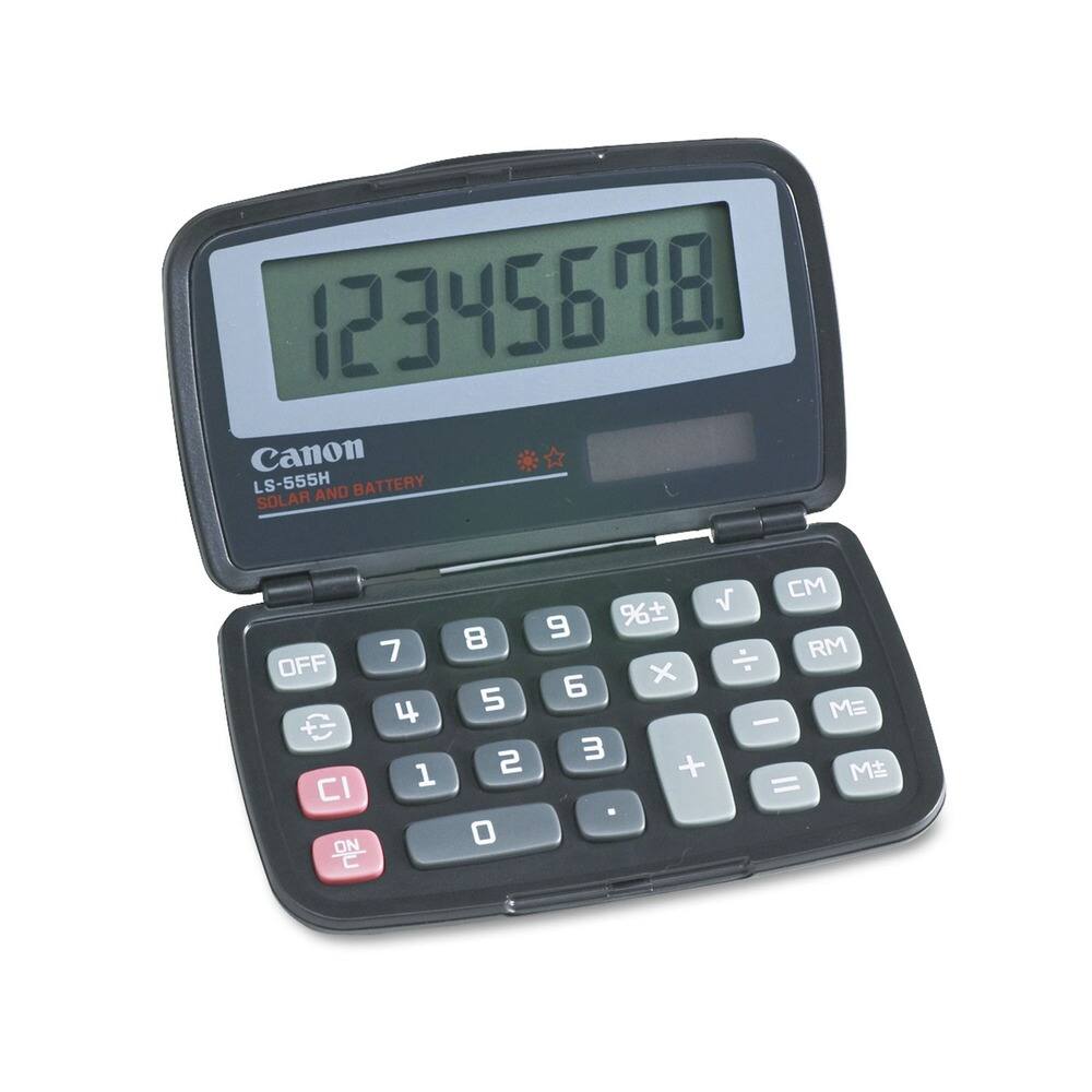 Canon - 4009A006 LS555H 8-Digit LCD Handheld Foldable Pocket Calculator - false