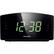 Front. Philips - FM Alarm Clock Radio - Black.