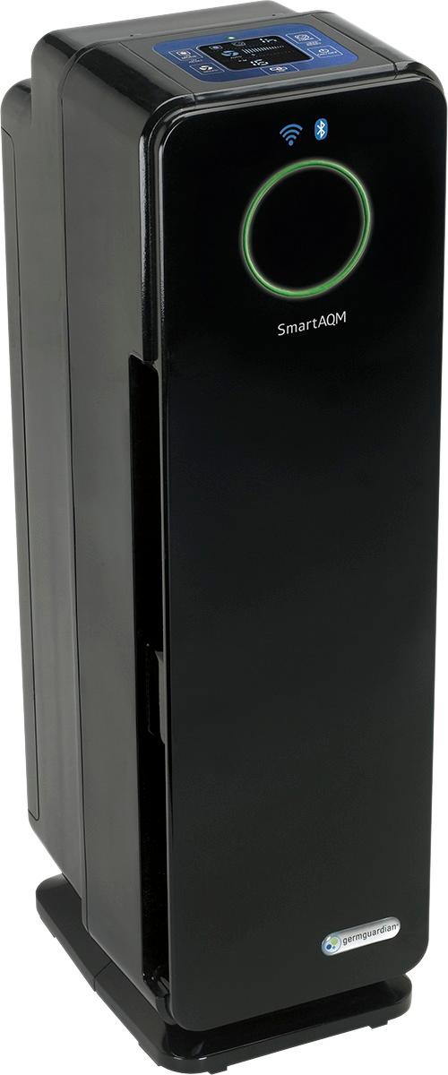 Angle View: GermGuardian - WiFi Smart 4-in-1 True HEPA Air Purifier with SmartAQM™ - Black Onyx