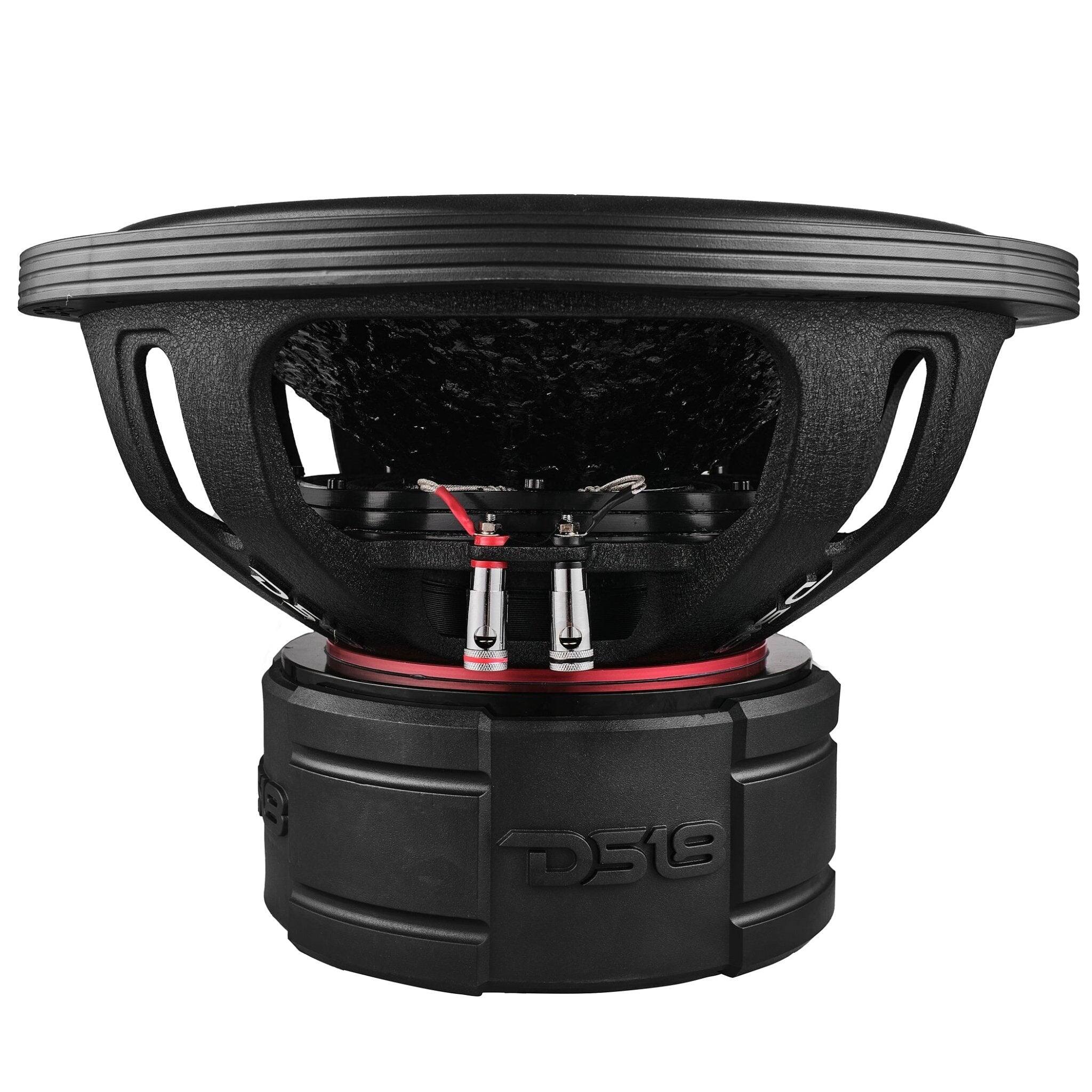 Left. DS18 Audio - EXL-TRX 15" Reinforced Cone Subwoofer with Quad Stacked Magnet, 3000W RMS Dual 4-Ohm.