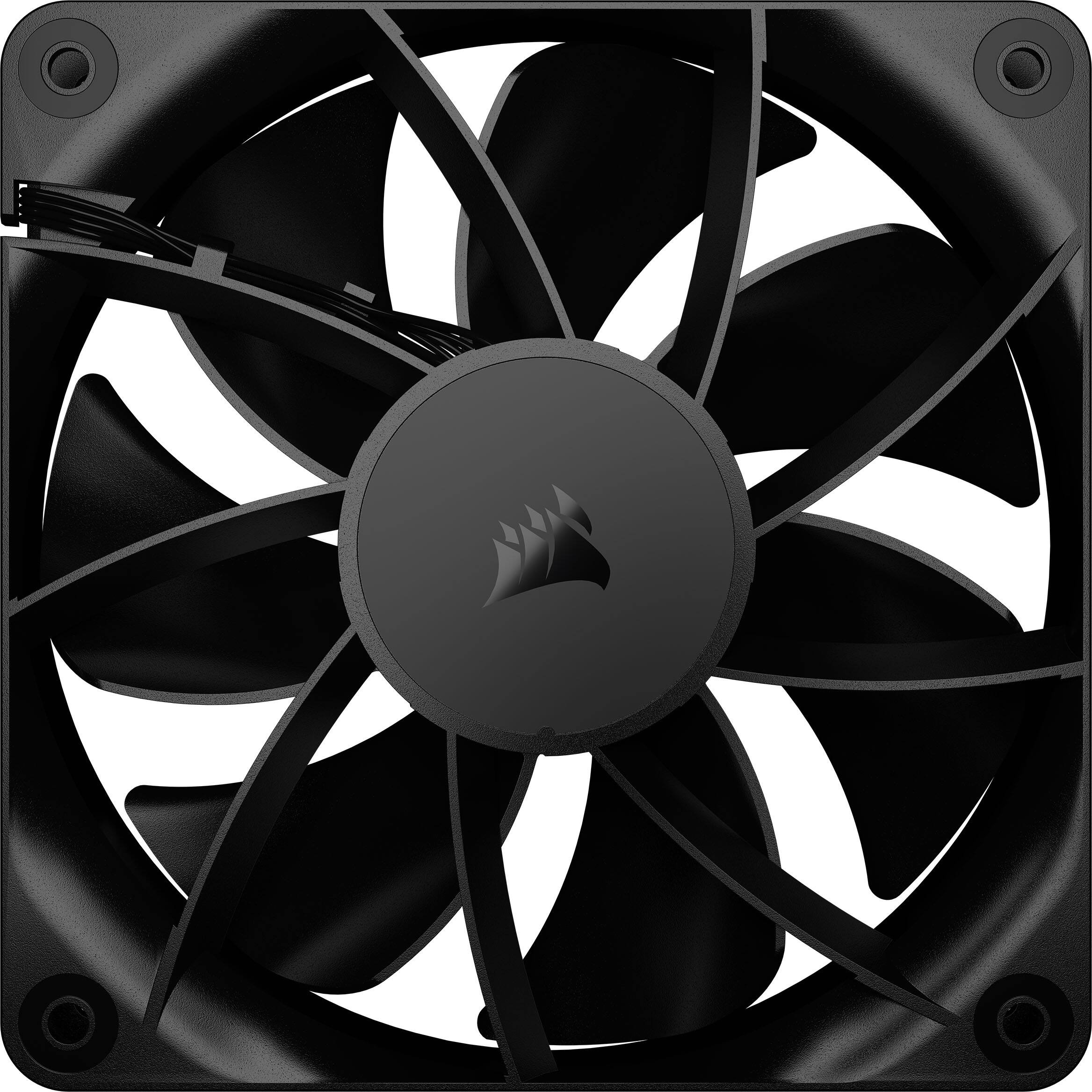 Alt View 4. CORSAIR - RS120 120mm PWM Computer Case Fan Expansion Fan - Black.