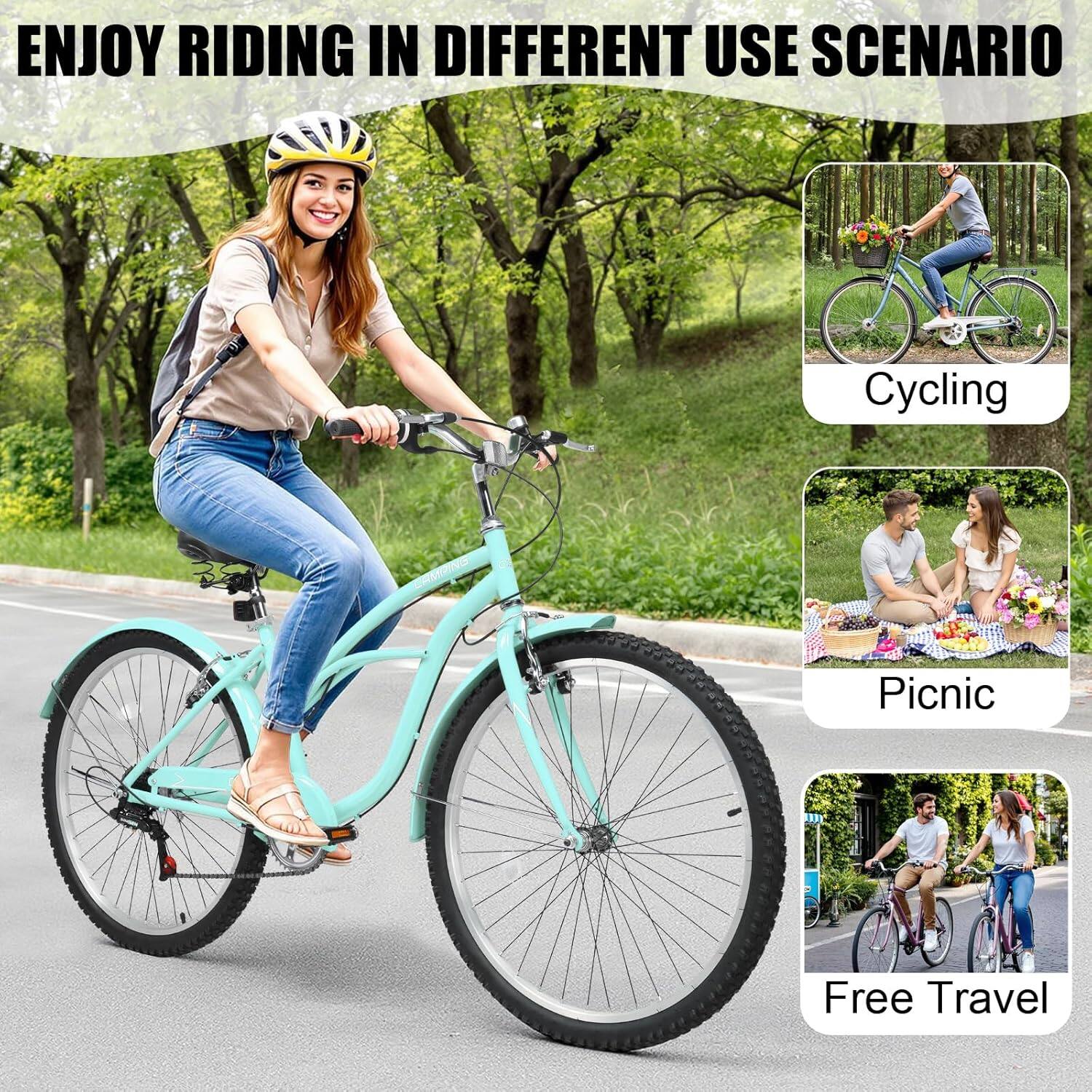 ENJOY RIDING IN DIFFERENT USE SCENARIO

Cycling

Picnic

Free Travel