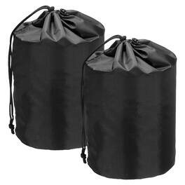 Unique Bargains - Stuff Sack, Nylon Waterproof Storage Sack, Portable Drawstring Outdoor Ditty Bag Ultralight Dust Flap, 7x15Inch & 2pcs - Black