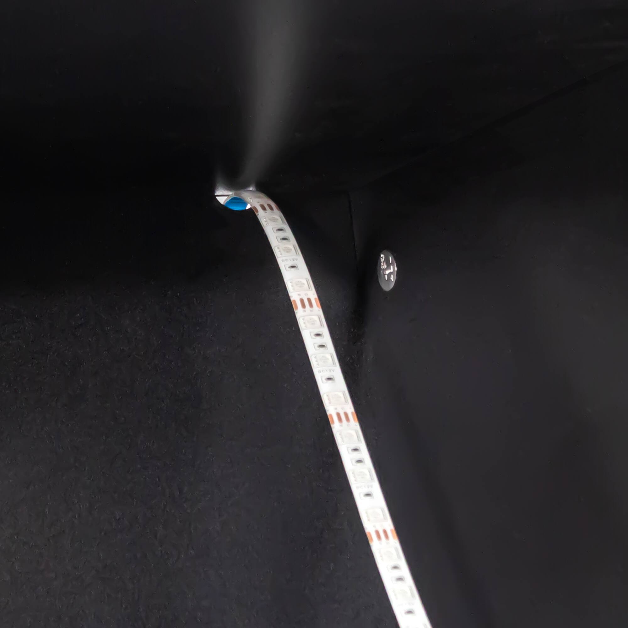 Alt View 6. APRILSOUL - Display Cabinet Glass Doors 2 Drawer LED Black Bookcase - Black.