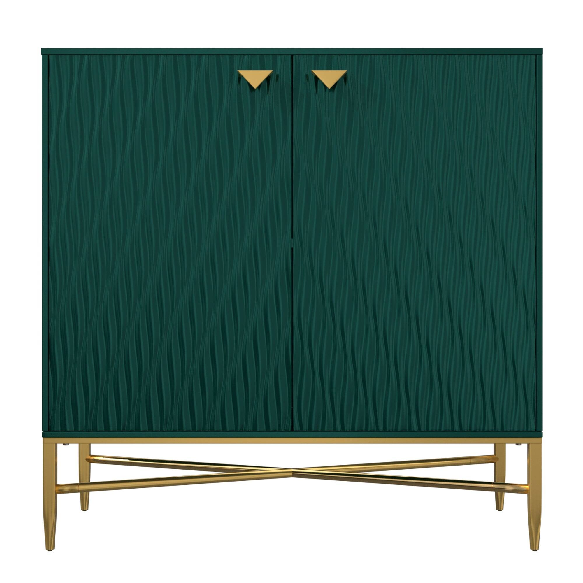 Alt View 1. Boyel Living - 2 Door Locker Accent Cabinet - Green.