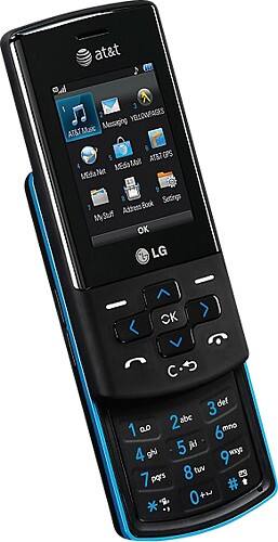 lg blue slide phone