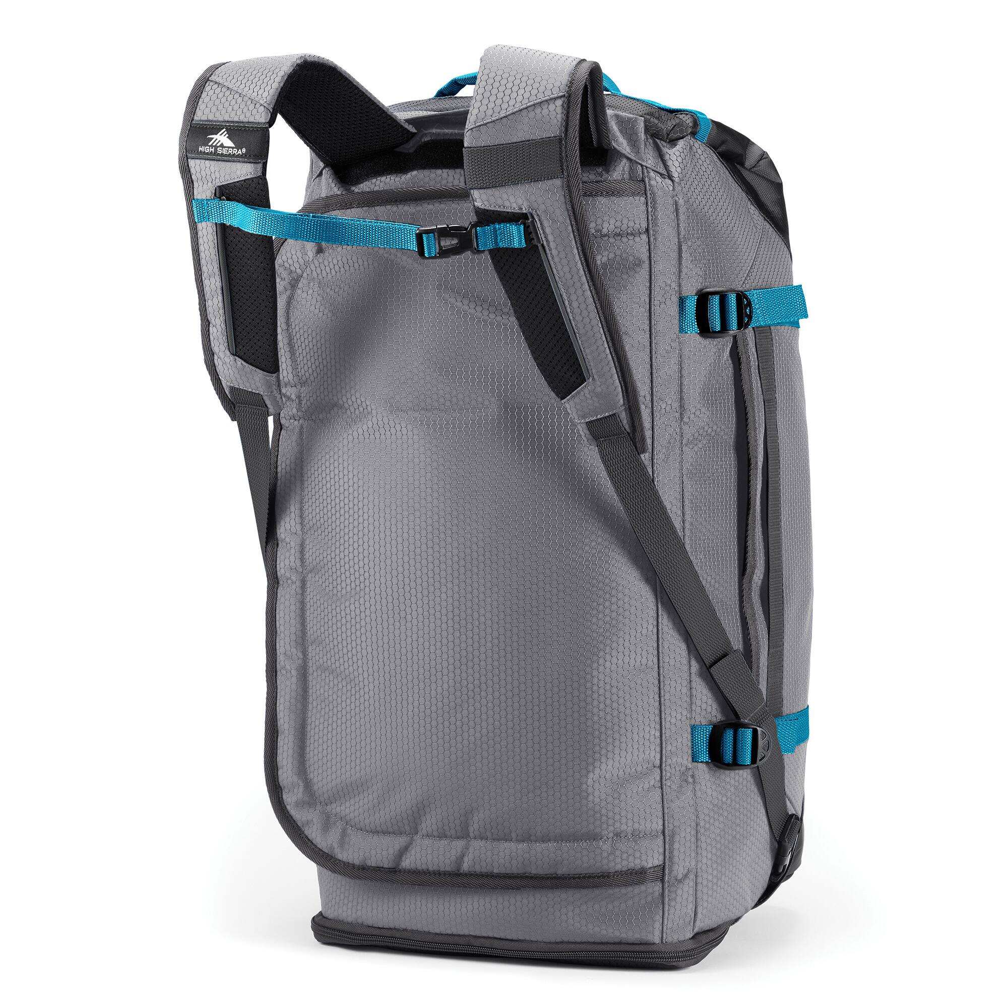 Alt View 2. High Sierra - High Sierra Fairlead Travel Overnight Duffel Backpack Gym Bag, Steel Gray/Blue - Steel Grey/ Mercury.