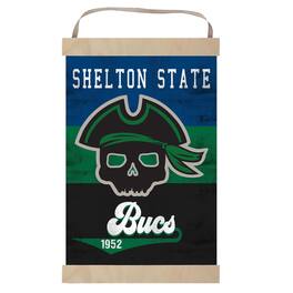 Jardine - Shelton State Buccaneers 12'' x 20'' Retro Logo Banner Sign - Green