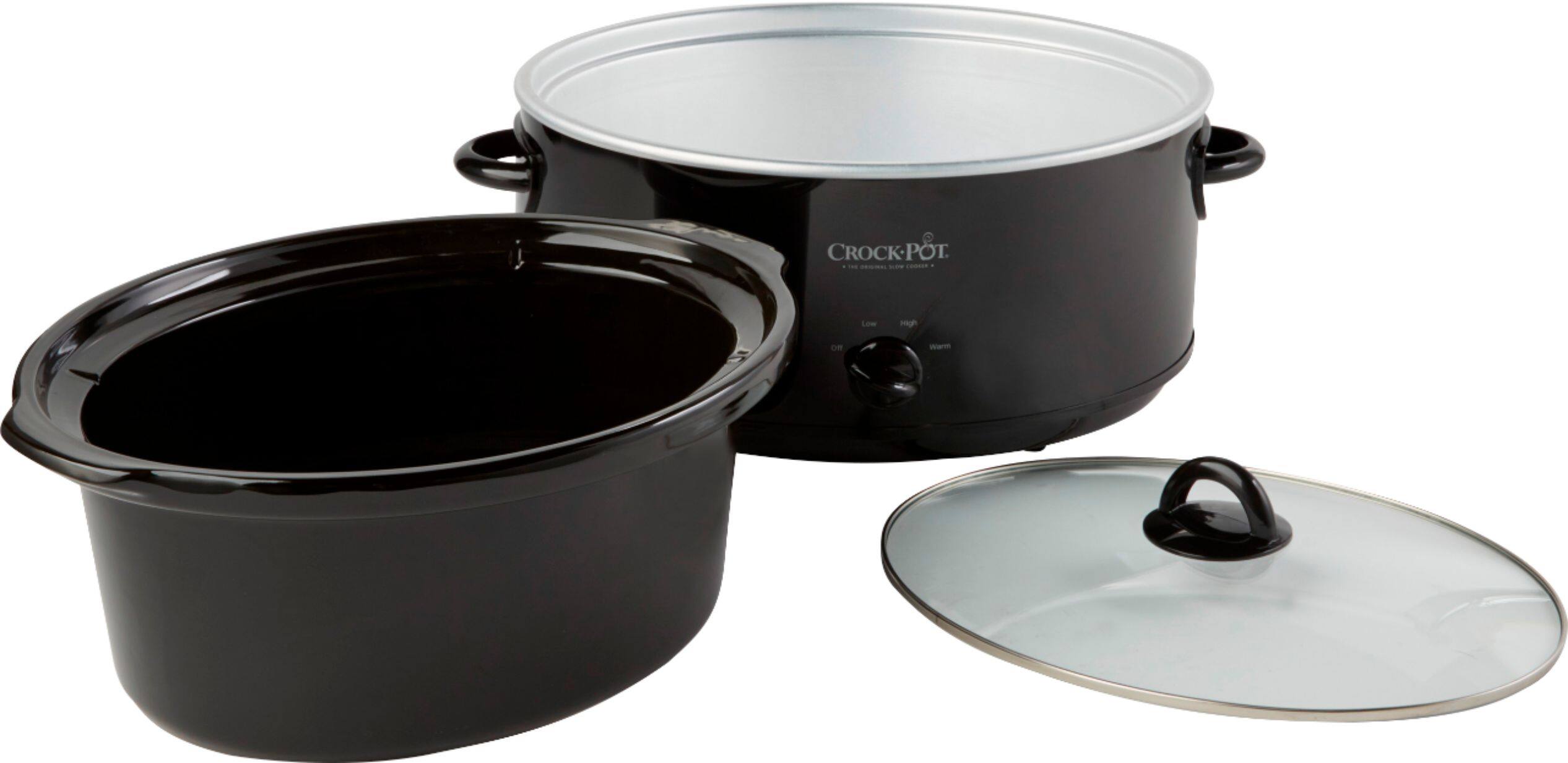 Alt View 11. Crockpot - Crock-Pot 8-Quart Oval Manual Slow Cooker, Black - Black.