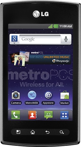  MetroPCS - LG Optimus M+ No-Contract Cell Phone - Black
