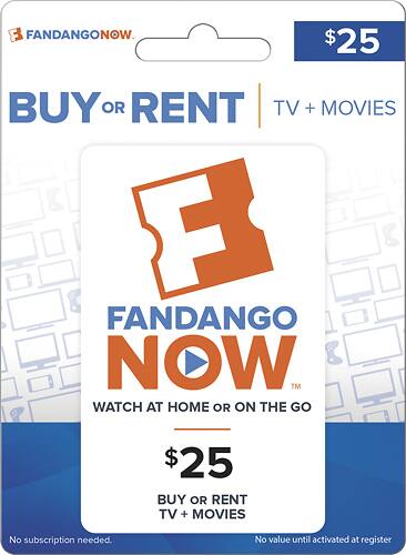 Fandango - $25 Gift Card - Larger Front